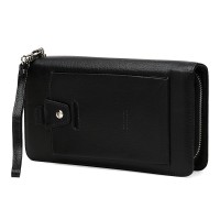 Мужской кожаный кошелёк клатч JZ SB-JZK17m-168-black