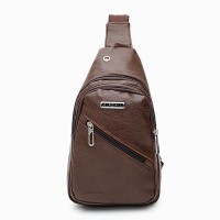 Сумка слинг из экокожи JZ SB-JZC1921br-brown