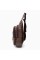 Сумка слінг з екошкіри - коричневий рюкзак з блискавкою та багатофункціональними кишенями