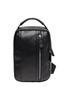 Мужская сумка-слинг кожаная JZ SB-JZK18693-black