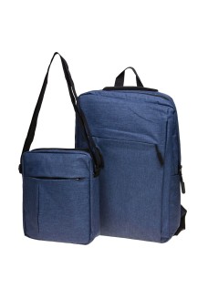 Мужской рюкзак в комплекте с сумкой JZ SB-JZvn6802-navy