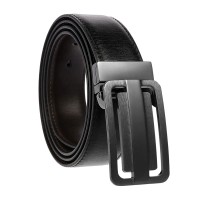 Ремень мужской кожаный 115-125x3.4 JZ SB-JZCV1450-2-black