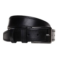 Ремень мужской кожаный 115-125x3.5 JZ SB-JZv1dp56-black