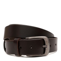 Ремінь чоловічий шкіряний 125х3.5 JZ SB-JZV1125FX03-коричневий
