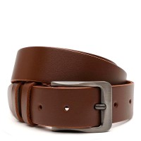 Ремінь чоловічий шкіряний 115х3.5 JZ SB-JZV1115FX40-коричневий