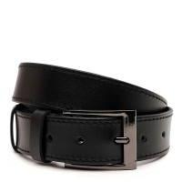 Ремень мужской кожаный 125х3.5 JZ SB-JZV1125FX09-black