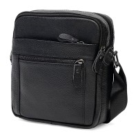 Мужская кожаная сумка Borsa Leather K12333-black