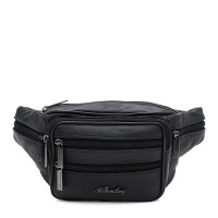 Сумка на пояс кожаная JZ SB-JZK1428f-black