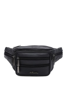 Сумка на пояс кожаная JZ SB-JZK1428f-black