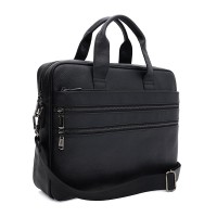Мужская сумка кожаная JZ SB-JZK166458bl-black