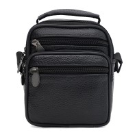 Мужская сумка кожаная JZ SB-JZK16685-1bl-black