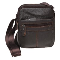 Чоловіча шкіряна сумка через плече JZ SB-JZk11816-коричнева