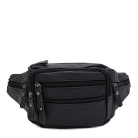 Сумка на пояс кожаная JZ SB-JZK1429f-black