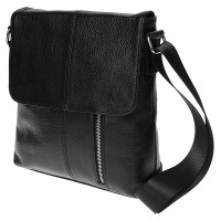 Мужская кожаная сумка Borsa Leather K15103-black