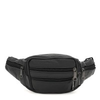 Сумка на пояс кожаная JZ SB-JZK1619p-black