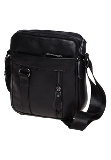 Чоловіча шкіряна сумка з двома відділеннями JZ SB-JZK11169a-black