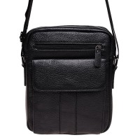 Мужская кожаная сумка через плечо JZ SB-JZK18154-black