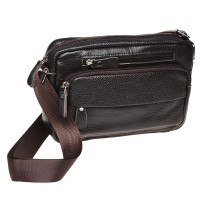 Мужская кожаная сумка горизонтальная JZ SB-JZK1010-brown