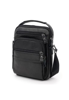 Мужская сумка с ручкой кожаная JZ SB-JZK1335bl-black