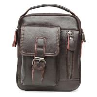 Мужская сумка кожаная с ручкой JZ SB-JZK11827-brown