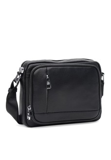 Чоловіча шкіряна сумка горизонтальна JZ SB-JZK13021a-black