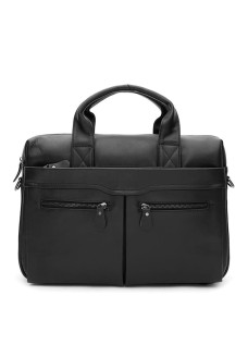 Сумка-портфель велика шкіряна JZ SB-JZK19005-black