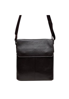 Мужская кожаная сумка на плечо Borsa Leather K18168-brown