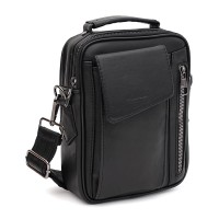 Мужская сумка кожаная JZ SB-JZT1telegonlu-black