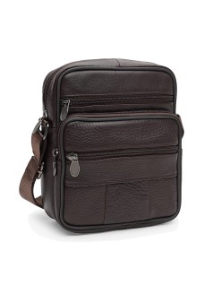 Мужская кожаная сумка без клапана JZ SB-JZK18360br-brown