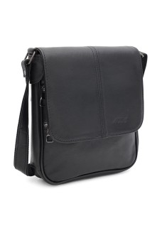 Мужская кожаная сумка с клапаном JZ SB-JZT1t0033bl-black