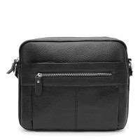 Мужская кожаная сумка горизонтальная JZ SB-JZK1851bl-black