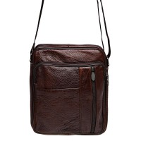 Мужская кожаная сумка через плечо JZ SB-JZK18450-brown