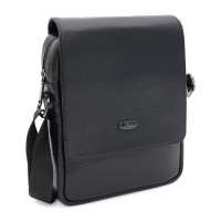 Мужская кожаная сумка через плечо JZ SB-JZT1tr0026bl-black