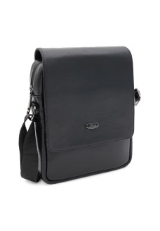 Мужская кожаная сумка через плечо JZ SB-JZT1tr0026bl-black