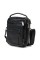 Чоловіча шкіряна сумка "JZ SB-JZK16024bl-black" з двома відділеннями та багатофункціональними кишенями