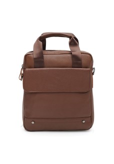 Чоловіча шкіряна сумка з ручками JZ SB-JZK18859L-коричнева