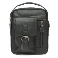 Чоловіча сумка з ручкою шкіряна JZ SB-JZK11827-black