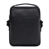 Мужская сумка кожаная JZ SB-JZK166389-6bl-black