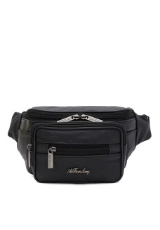 Сумка на пояс кожаная JZ SB-JZK1426f-black