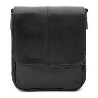 Мужская кожаная сумка с клапаном JZ SB-JZT1t0033bl-black