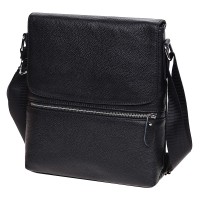 Мужская кожаная сумка с клапаном JZ SB-JZK187015-black