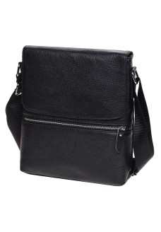 Мужская кожаная сумка с клапаном JZ SB-JZK187015-black