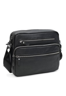 Мужская кожаная сумка горизонтальная JZ SB-JZK19988bl-black
