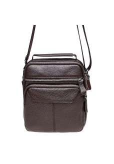 Мужская сумка с ручкой кожаная JZ SB-JZK13657-brown