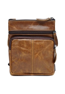 Мужская сумка кожаная JZ SB-JZK1701-l.brown