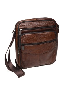 Чоловіча шкіряна сумка через плече JZ SB-JZK18490-коричнева