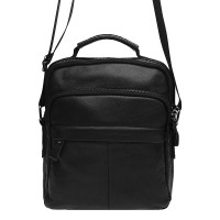 Мужская кожаная сумка с ручкой JZ SB-JZK18853-black