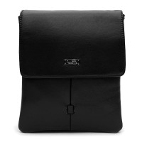 Мужская кожаная сумка с клапаном JZ SB-JZT1tr0021bl-black