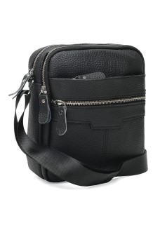 Мужская кожаная сумка Borsa Leather K18016a-black