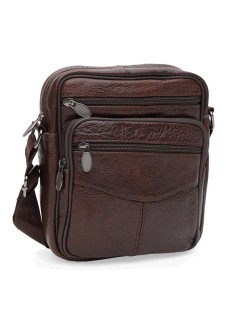Мужская кожаная сумка через плечо JZ SB-JZK19970br-brown